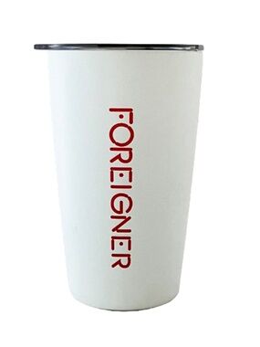 NEW Foreigner tumbler by MiiR 12 oz VI Tumbler White Slide Lid TUSL2SV12001